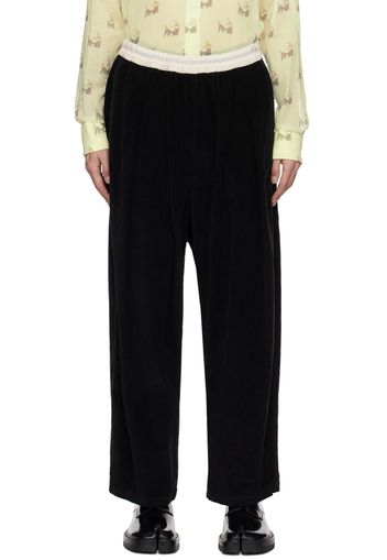 Maison Margiela Black Drawstring Trousers