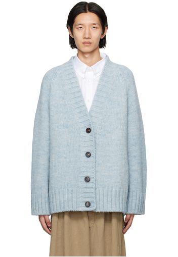 Maison Margiela Blue Botanical-Dyed Cardigan