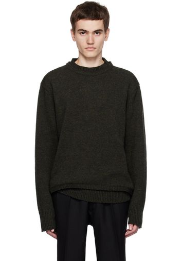 Maison Margiela Green Elbow Patch Sweater