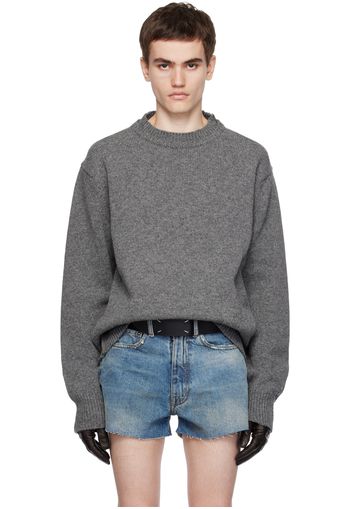 Maison Margiela Gray Elbow Patch Sweater