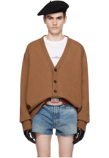 Maison Margiela Tan Elbow Patch Cardigan