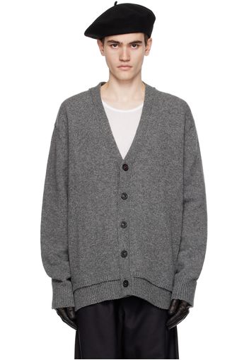 Maison Margiela Gray Elbow Patch Cardigan