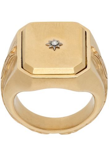 Maison Margiela Gold Enamel Signet Ring