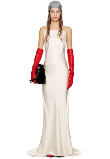 Maison Margiela Off-White Paneled Maxi Dress