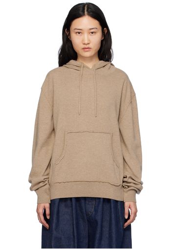 Maison Margiela Brown Exposed Seam Hoodie