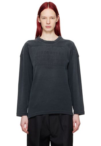 Maison Margiela Black Embroidered Sweatshirt