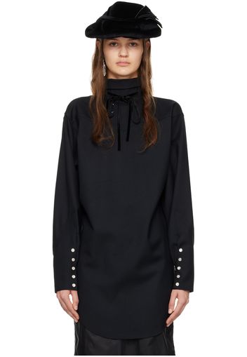 Maison Margiela Black Self-Tie Blouse