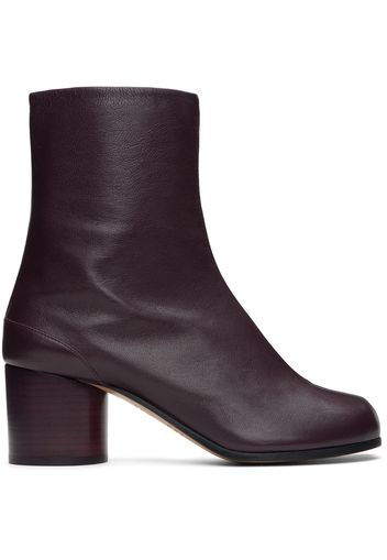 Maison Margiela Burgundy Tabi Ankle Boots