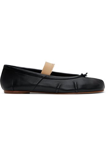 Maison Margiela Black Tabi Elastic Band Ballerina Flats