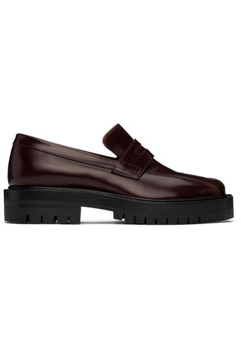 Maison Margiela Burgundy Tabi County Loafers