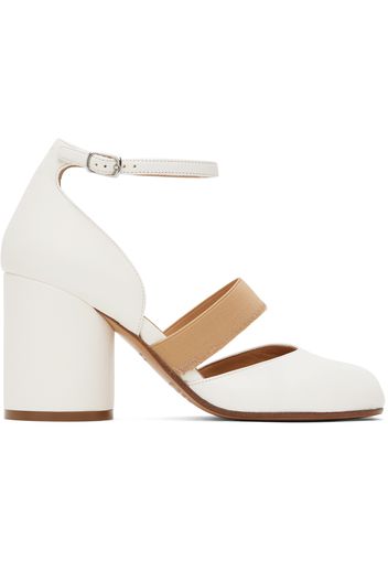 Maison Margiela Off-White Tabi 80 Elastic Band Heels