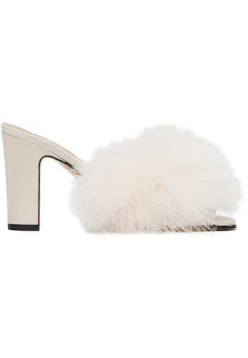 Maison Margiela Off-White Feather Mules