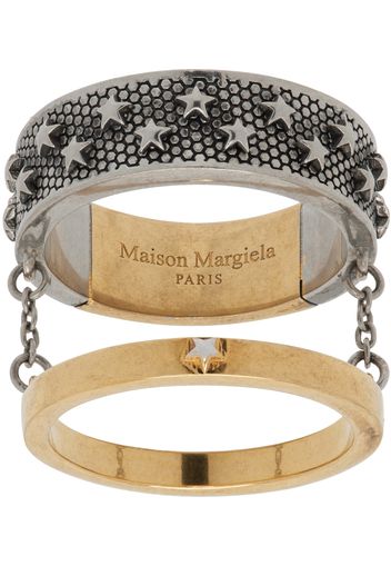 Maison Margiela Silver & Gold Tiered Ring