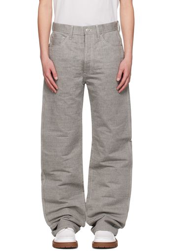 Maison Margiela Gray Cinch Strap Trousers