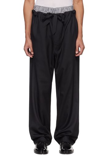 Maison Margiela Black Drawstring Trousers