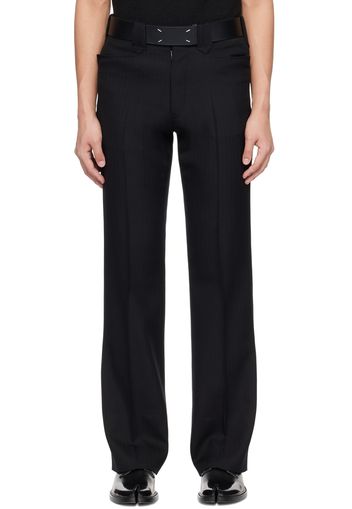 Maison Margiela Black Creased Trousers