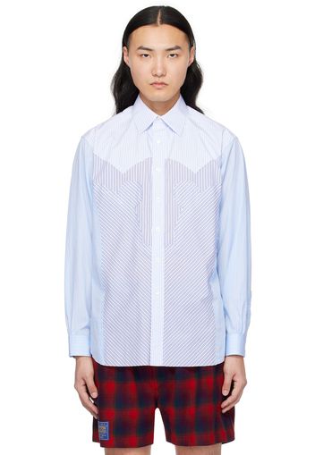 Maison Margiela Blue Paneled Shirt