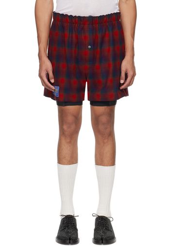 Maison Margiela Red Check Shorts