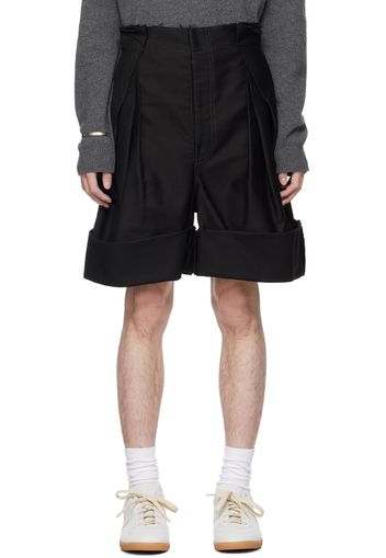 Maison Margiela Black Wide-Leg Shorts