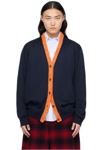 Maison Margiela Blue Contrast Cardigan