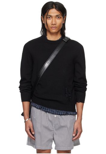 Maison Margiela Black Distressed Sweater