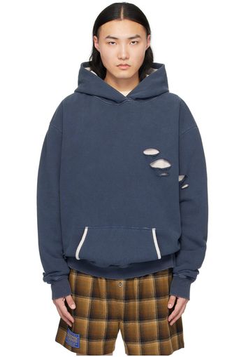 Maison Margiela Navy Cutout Hoodie