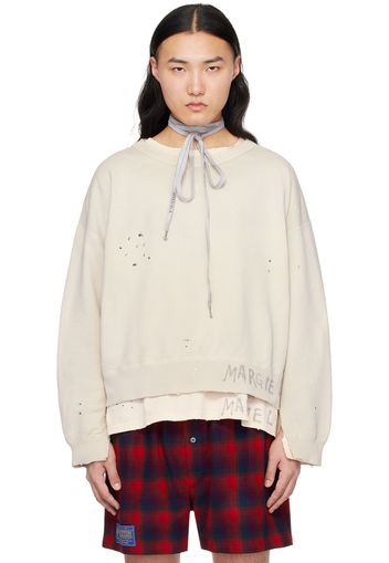 Maison Margiela Off-White Handwritten Sweatshirt