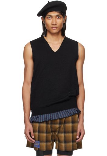 Maison Margiela Black Distressed Vest