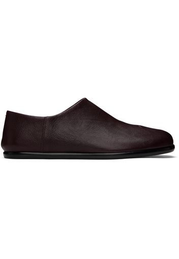 Maison Margiela Burgundy Tabi Babouches Loafers