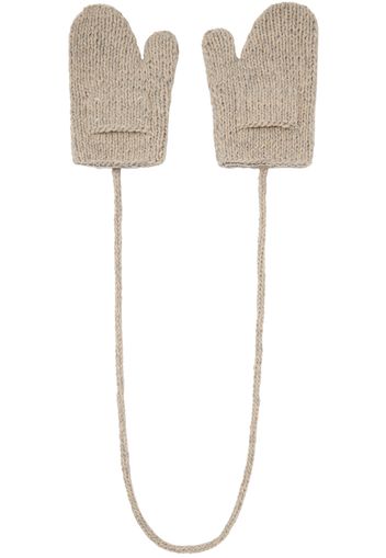 Maison Margiela Beige Shetland Wool Mittens