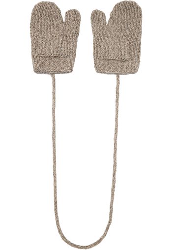 Maison Margiela Beige Shetland Wool Mittens