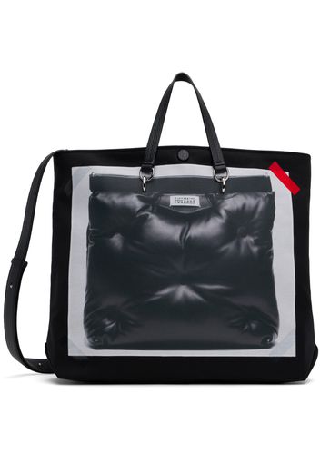 Maison Margiela Black Trompe L'oeil Glam Slam Shopping Tote