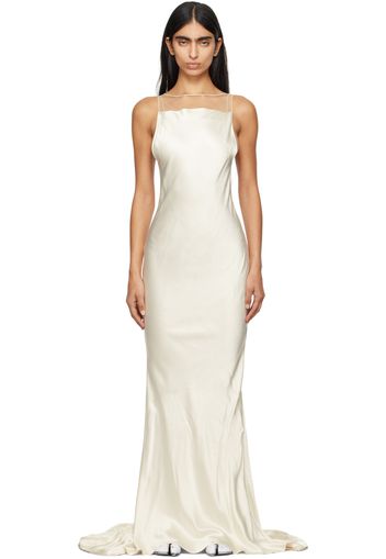 Maison Margiela Off-White Hammered Satin Maxi Dress