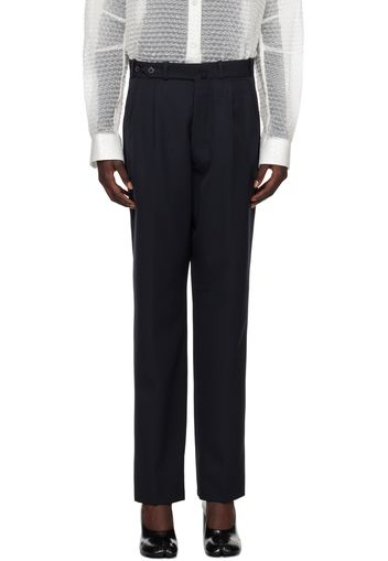 Maison Margiela Navy Virgin Wool Trousers