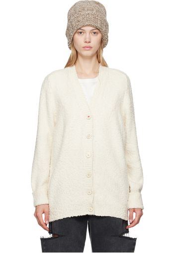 Maison Margiela Off-White Oversized Piled Cardigan