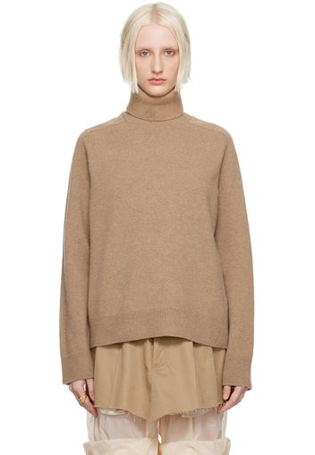 Maison Margiela Tan Washed Lambswool Turtleneck