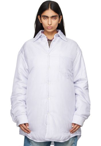 Maison Margiela Blue Padded Stripe Shirt