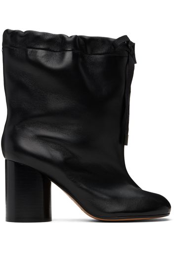 Maison Margiela Black Tabi Drawstring Ankle Boots