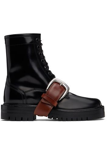 Maison Margiela Black Tabi Combat Boots