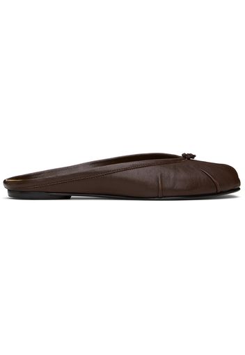 Maison Margiela Brown Soft Nappa Leather Tabi Ballerina Flats