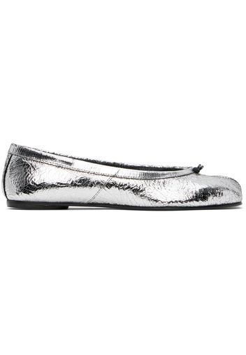 Maison Margiela Silver Tabi Broken Mirror Ballerina Flats