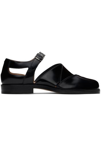 Maison Margiela Black Tabi Leather Sandals