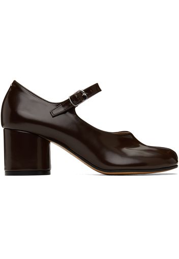 Maison Margiela Brown Tabi Mary Jane Heels