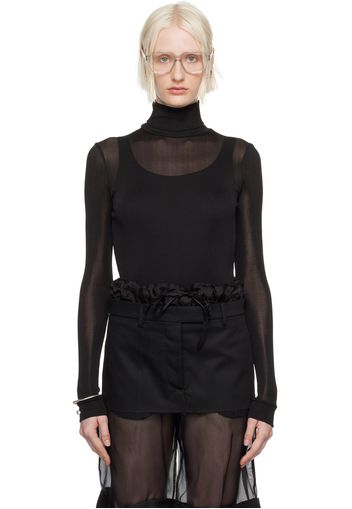 Maison Margiela Black High-Neck Bodysuit