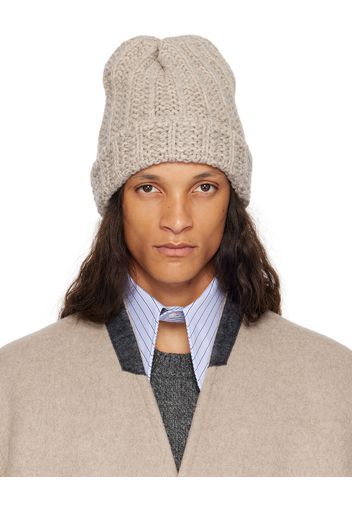 Maison Margiela Beige Shetland Wool Beanie