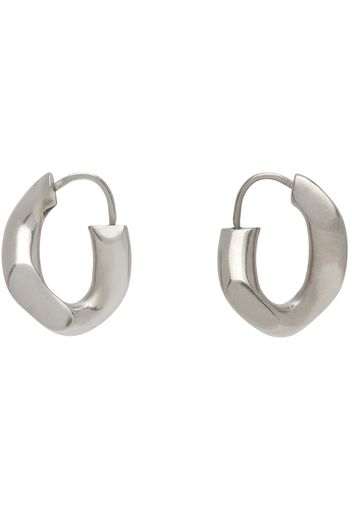 Maison Margiela Silver Hoop Earrings