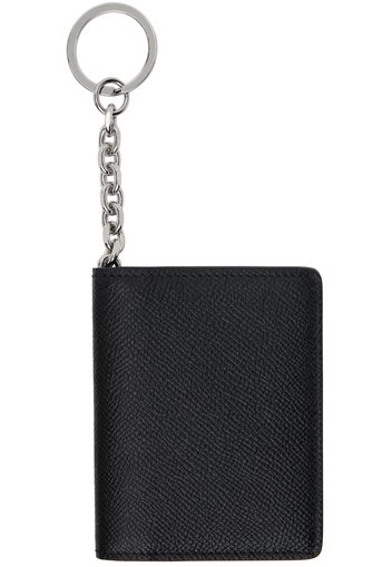 Maison Margiela Black Four Stitches Keyring Card Holder