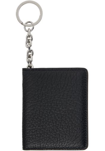 Maison Margiela Black Four Stitches Keyring Card Holder