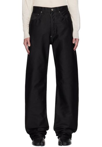 Maison Margiela Black Turn-Up Jeans