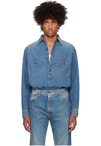 Maison Margiela Blue Stonewashed Denim Shirt